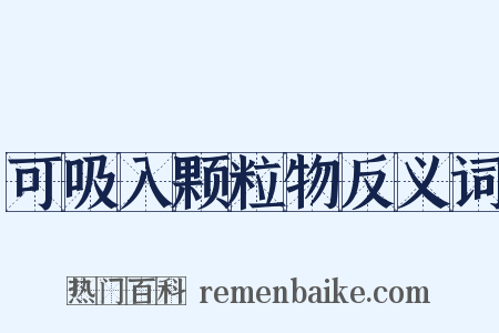 可吸入颗粒物反义词是什么意思的图片